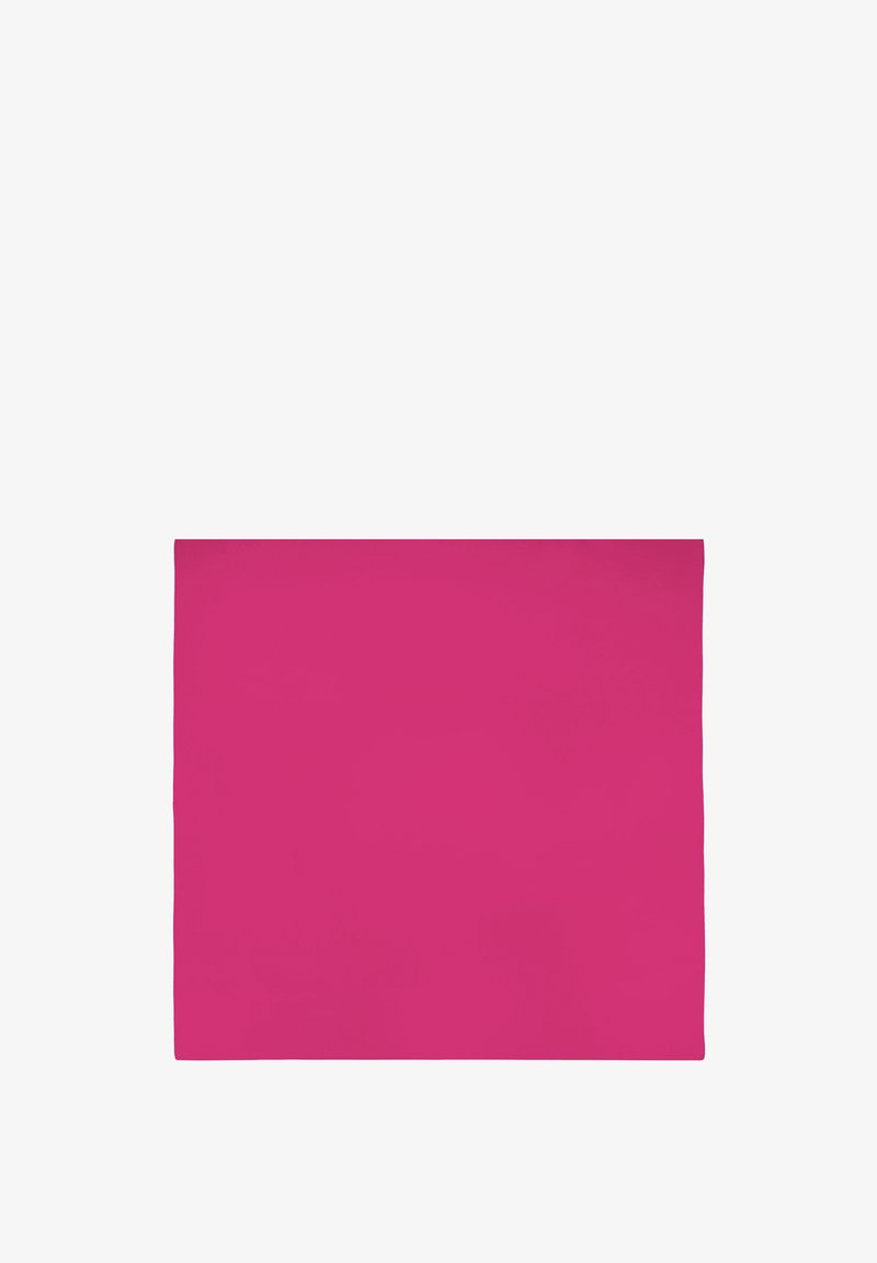 Růžová obdélníková taštička vyrobená z hladkého materiálu, s minimalistickým designem bez viditelného kování nebo vzorů.