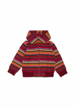 CON RIGHE  - Felpa con zip - dark red