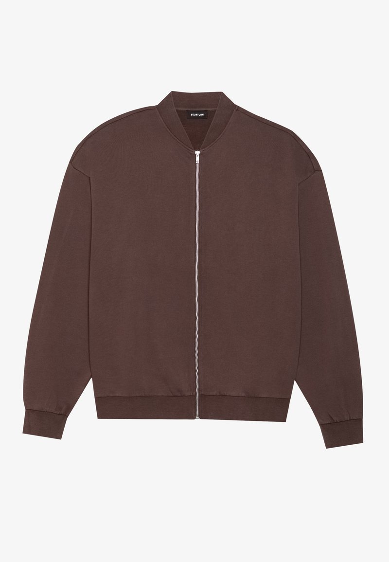 YOURTURN Sweater met rits donkerbruin YOURTURN Sweater met rits donkerbruin