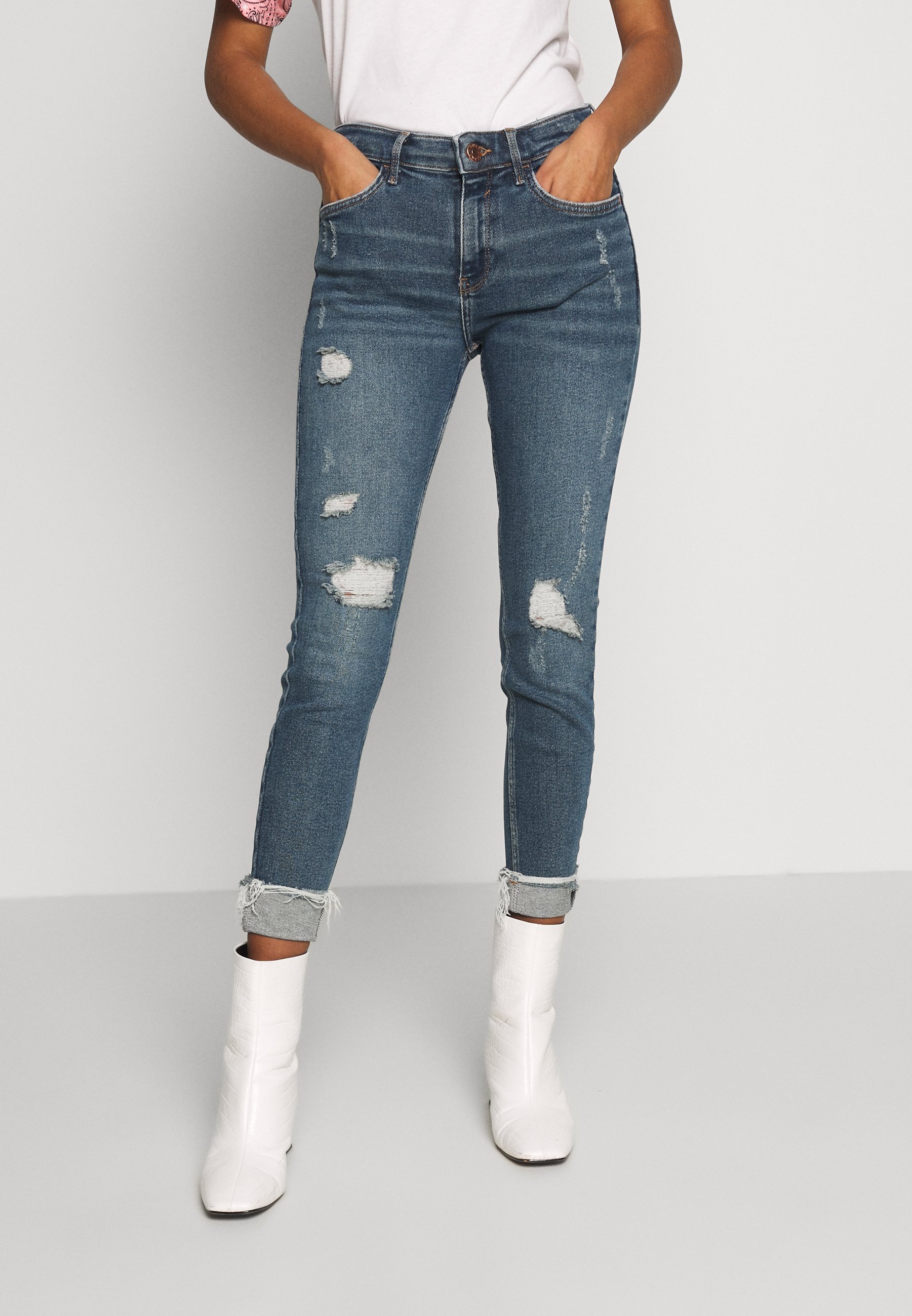 River Island AMELIE Jeans Skinny Fit mid wash Zalando.no River Island AMELIE - Jeans Skinny Fit - blue