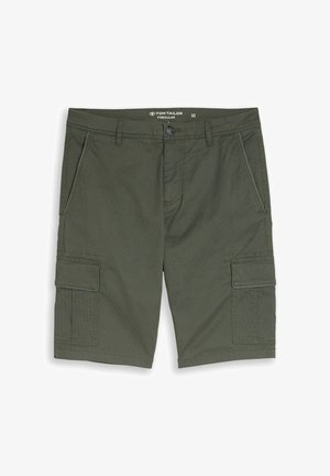 TOM TAILOR, Kratke hlače - khaki mini geometric print