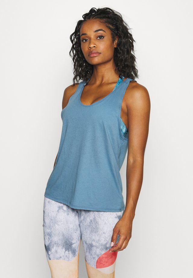 SLIT BACK TANK - Toppi - pewter
