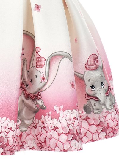 Monnalisa GONNA ROMANTIC CIRCUS NEO SWEET CARTOON - Gonna a pieghe - panna/fairytale