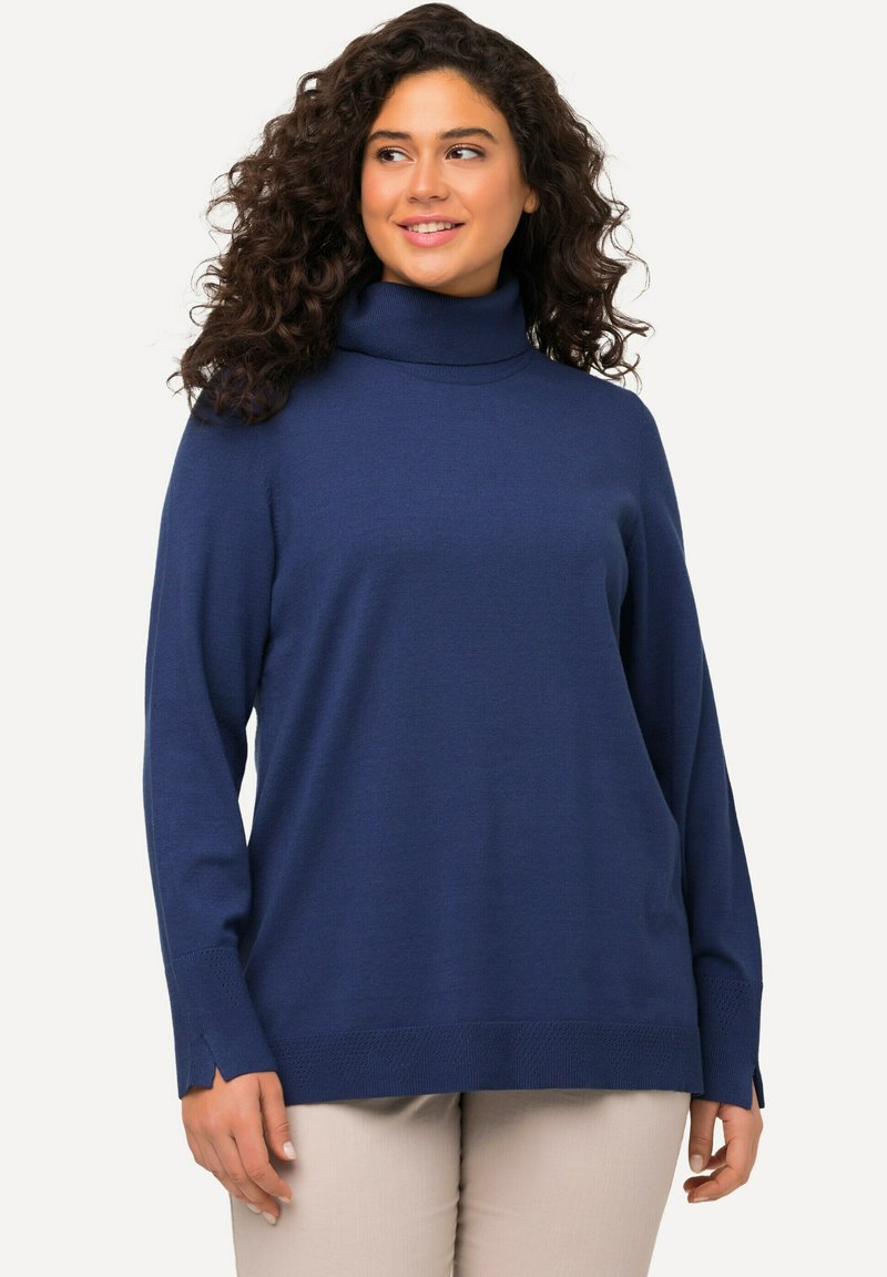 Ulla Popken ROLLKRAGEN BÜNDCHEN - Neule - medium blue