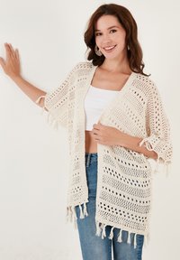 LELA REGULAR FIT - Adīta jaka - ecru