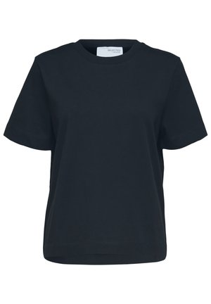 Selected, SLFESSENTIAL BOXY TEE - Základné tričko - dark sapphire