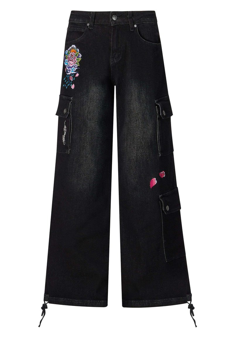 Ed Hardy Relaxed fit jeans zwart