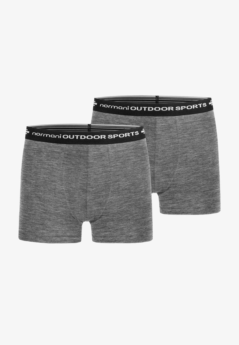 normani Outdoor Sports 2ER PACK MERINO BOXERSHORTS UNTERHOSE FUNKTIONSUNTERWASCHE SPORTHOSE - Kurze Boxershorts - grau
