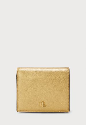 CROSSHATCH LEATHER COMPACT WALLET - Wallet - modern gold