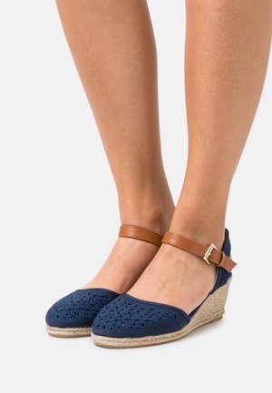 Sandali con zeppa - dark blue