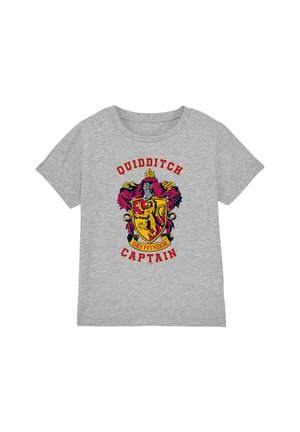 Cotton Soul, HARRY POTTER TEAM CAPTAIN GRYFFINDOR UNISEX - Print T-shirt - mottled light grey