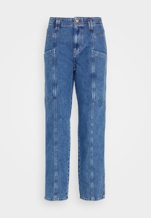 ONLY, ONLSAWYER CARGO - Straight leg jeans - medium blue denim