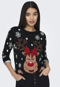 JDY LUCIA JACQUARD - Džemperis - black