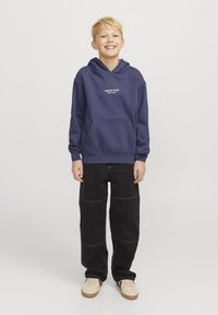 Jack & Jones Junior JORVESTERBRO - Mikina s kapucí - nightshadow blue