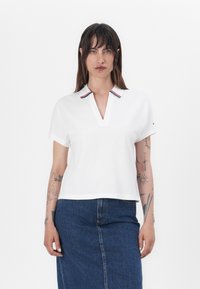 Tommy Hilfiger TIPPING OPEN - Polo shirt - ecru