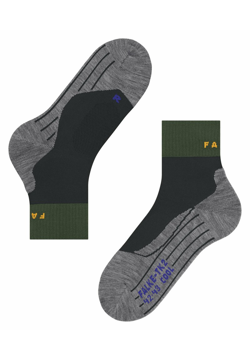 FALKE TK2 COOL SHORT TREKKING MEDIUM CUSHIONING - Calze sportive - black