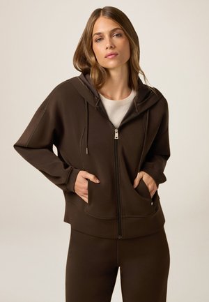 Sweater met rits - marrone