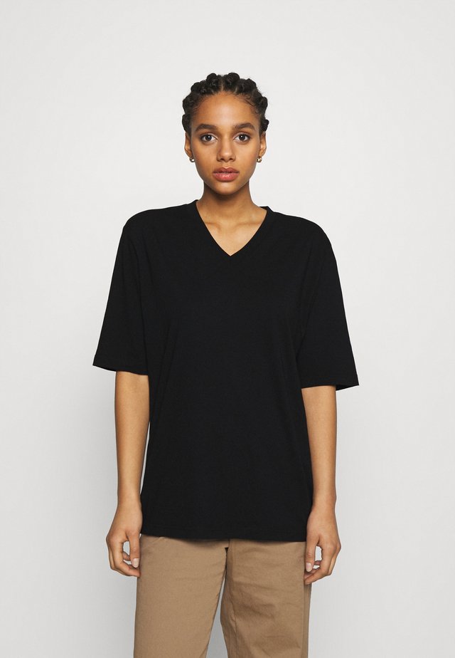 MATILDA VNECK TEE - T-shirt basique - black