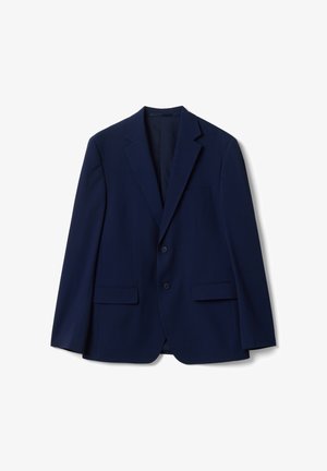 PIOMBO, SLIM-FIT BLAZER WITH CLASSIC LAPELS - Sakko - blue