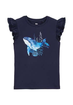 WE Fashion Tricou cu imprimeu - navy blue