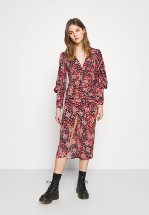 LA RUCHED FRONT FLORAL MIDI - Day dress - multi