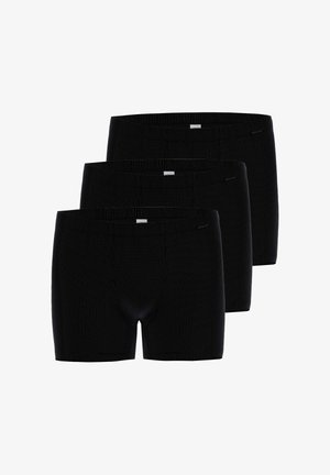 Musta bokseritrikoot kolmen pakassa, joissa on teksturoitu kangasmalli ja joustava vyötärö, jossa on huomaamaton logotagi.