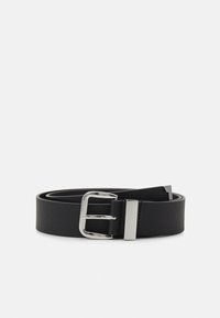 Zign - LEATHER UNISEX - Pas - black/silver Miniaturna slika 1