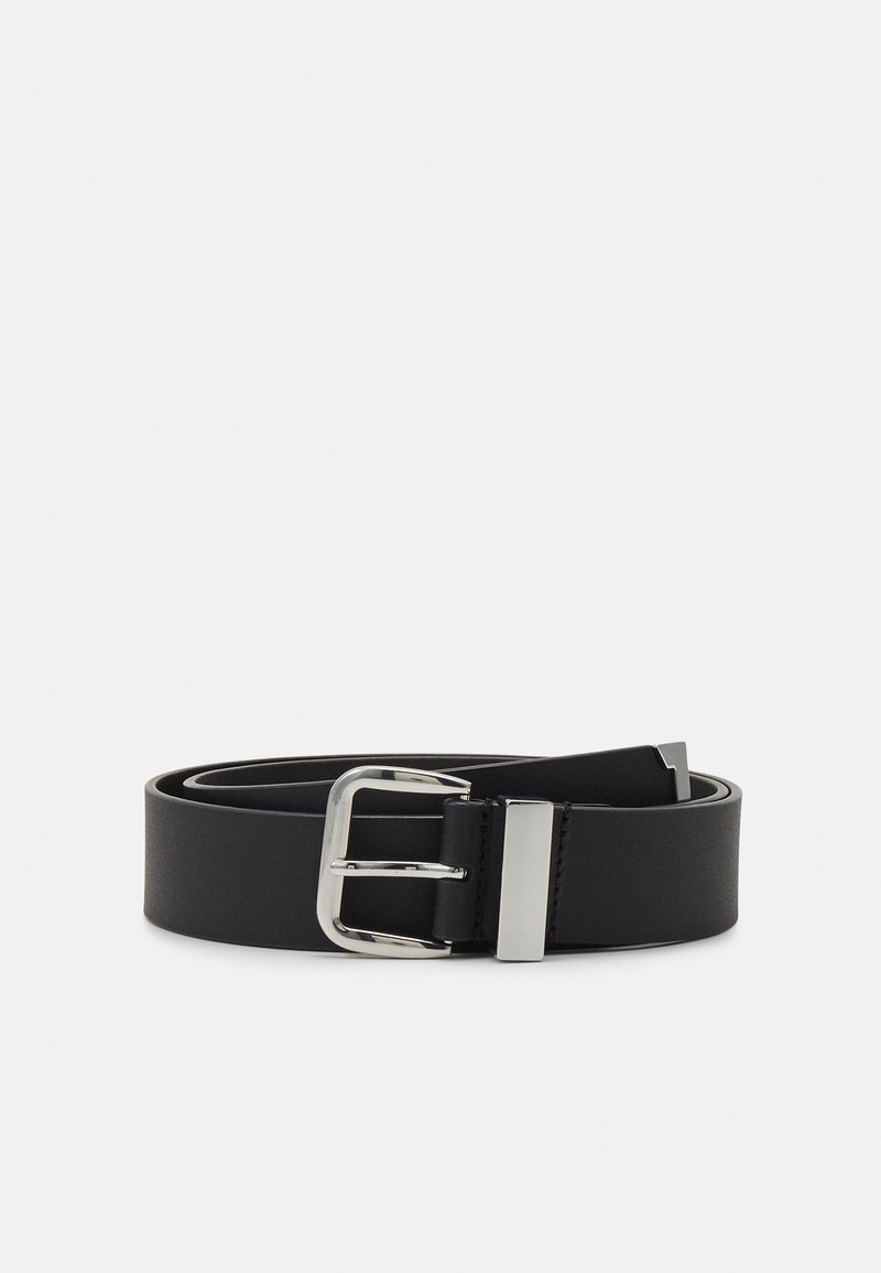 Zign - LEATHER UNISEX - Belt - black/silver, Enlarge