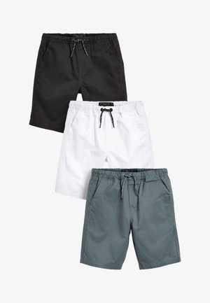 3 PACK PULL-ON - Shorts - black white