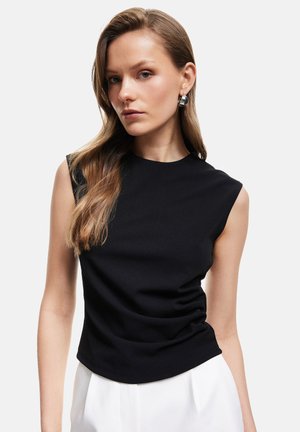CREPE TANK - Toppi - black