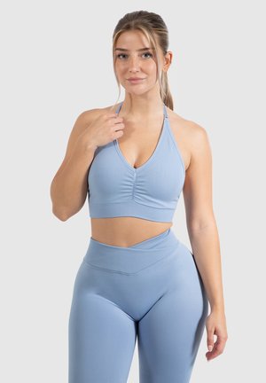 SILVIA SEAMLESS NECKHOLDER BRA SPORTS BH - Light support sports bra - blau