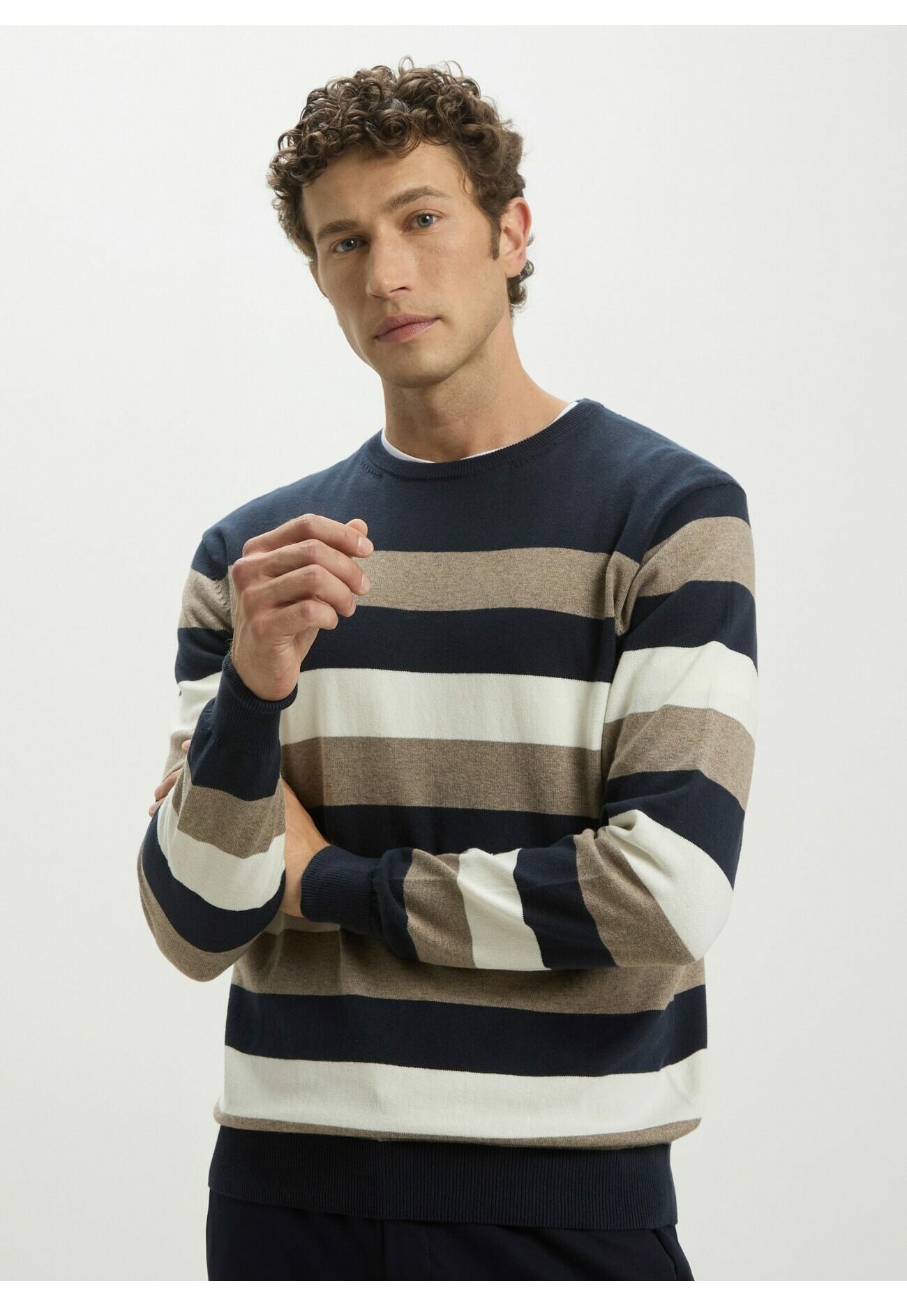 Maglione Da Uomo Con Motivo Smart Aran Con Maniche Raglan E - Foto 12