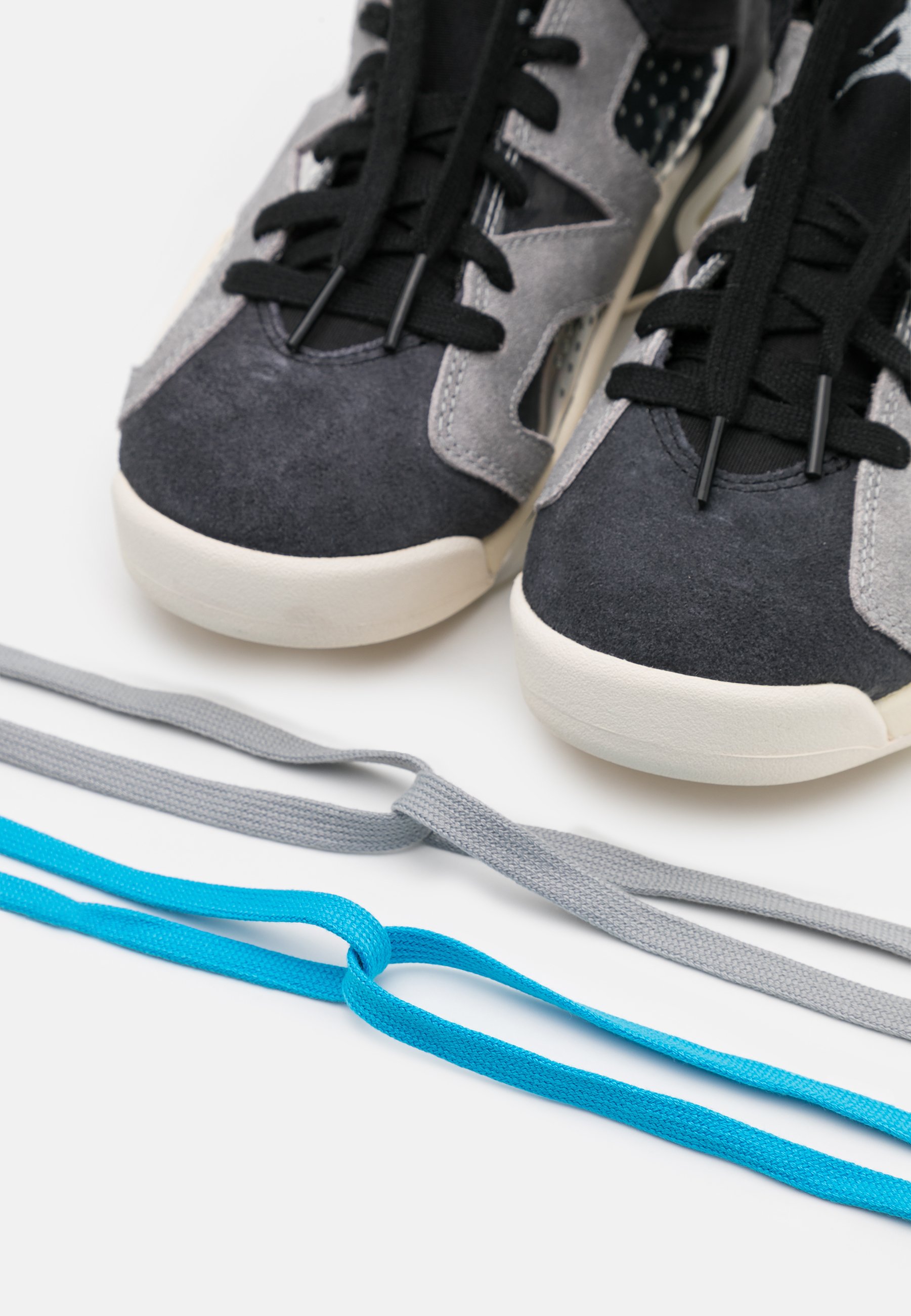 Jordan AIR RETRO - Baskets montantes - black/chrome/light smoke  grey/sail/noir - ZALANDO.FR