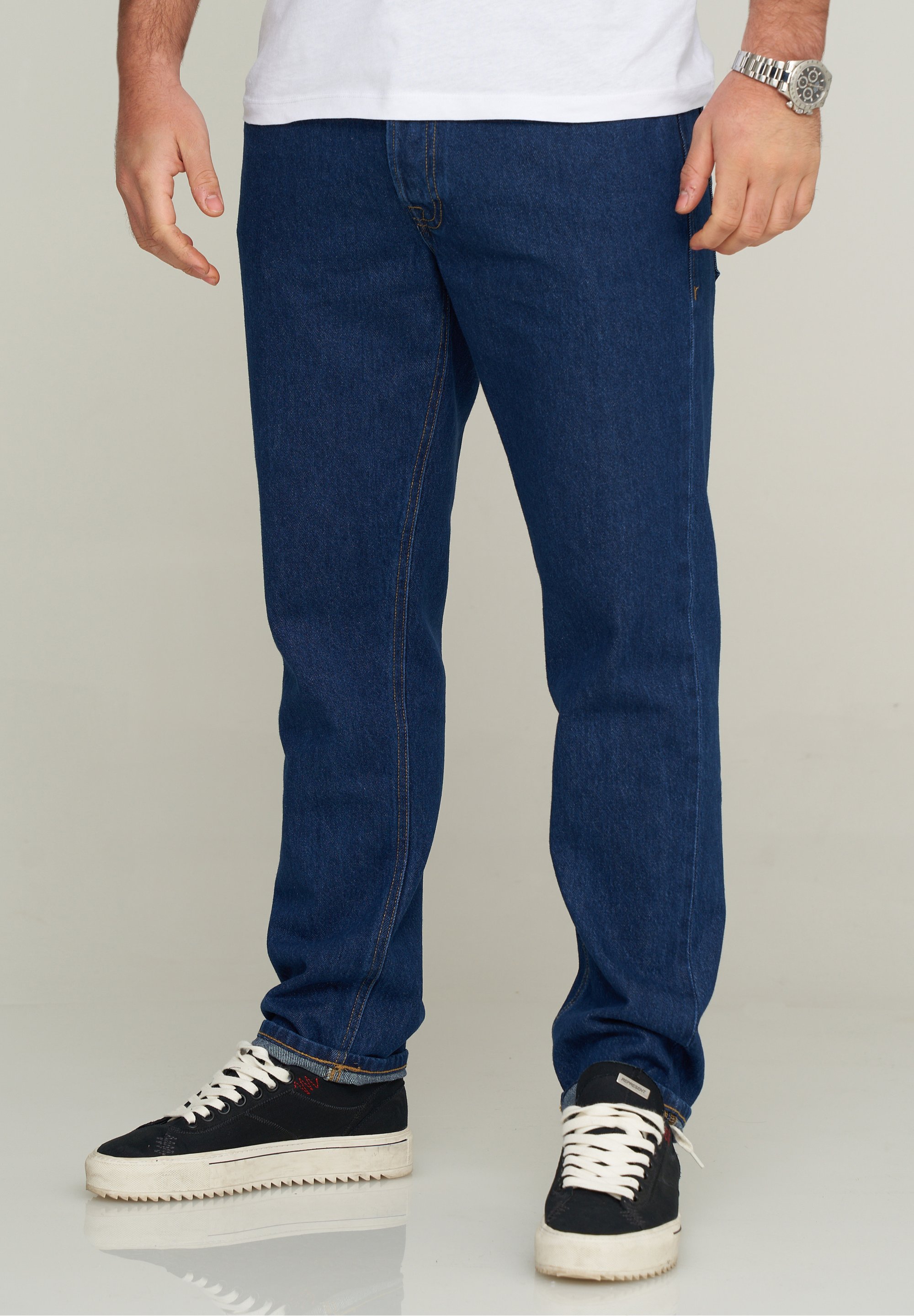 Jack Jones MIKE ARIS Straight leg jeans dark blue denim/blue
