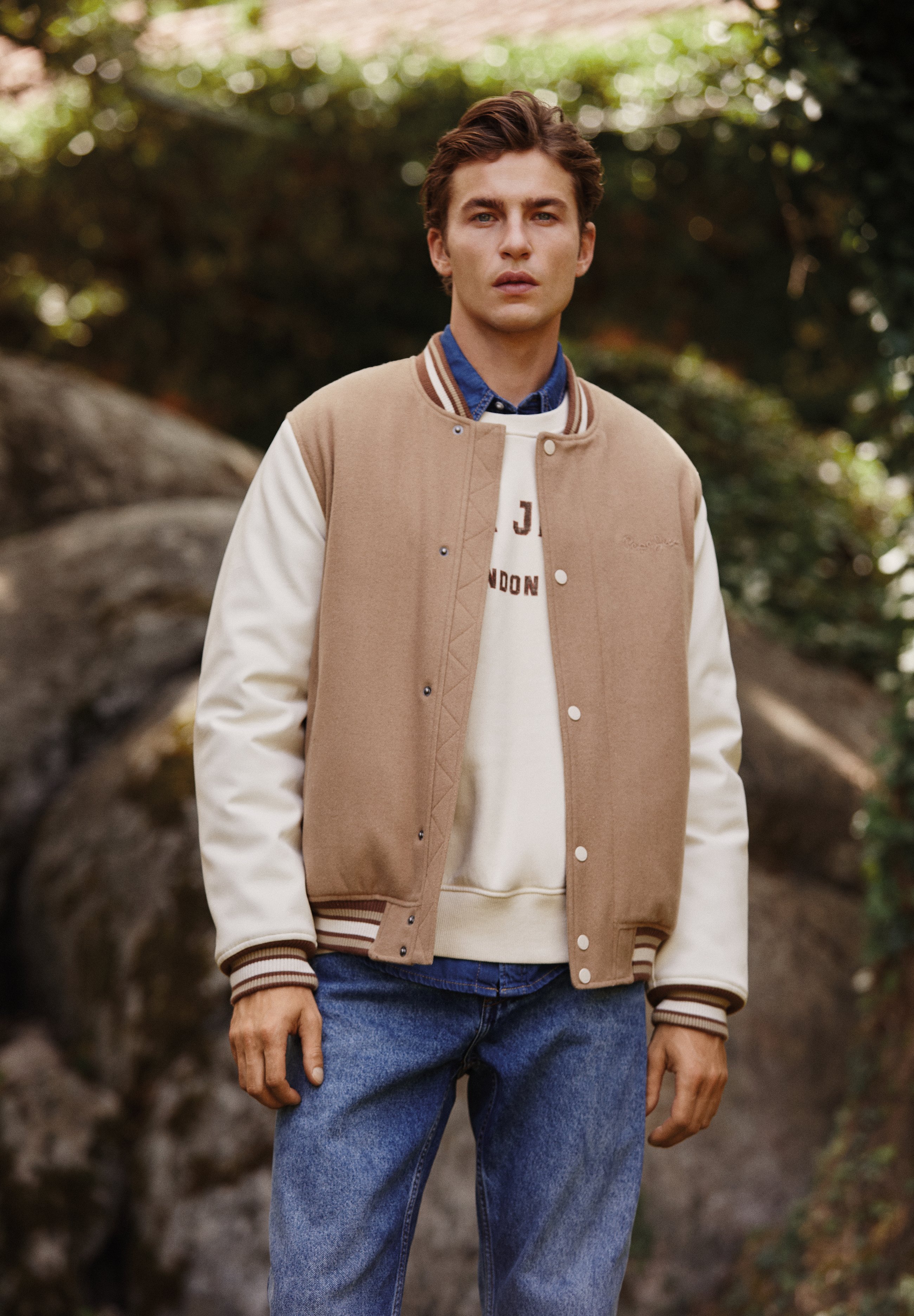 Pepe Jeans Bomber Jacket - malt beige/beige - Zalando