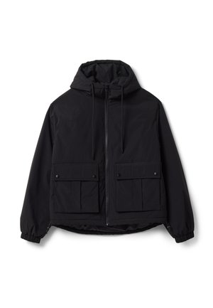 B.ANGEL HOODED JACKET WITH ZIP, OVERSIZED FIT - Übergangsjacke - black