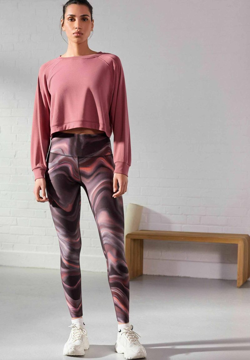 Next YOGA - Tajice-hlače - coral pink