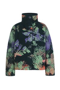 JACQUARD ROLLNECK CAMOUFLAGE PATTERN - Kardigán - forest