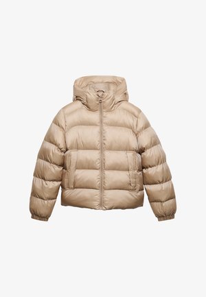 Superdry & Co, SUPERDRY HOODED SHINE PUFFER JACKET.. - Vinterjakker - mushroom beige