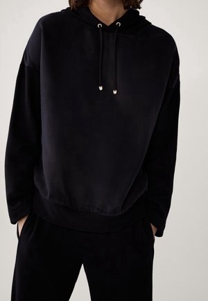 Felpa con cappuccio - black