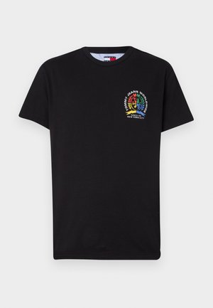 POP CREST TEE UNISEX - Nyomott mintás póló - black