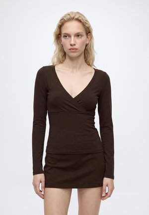 Hollister Co., Блуза с дълги ръкави - light brown