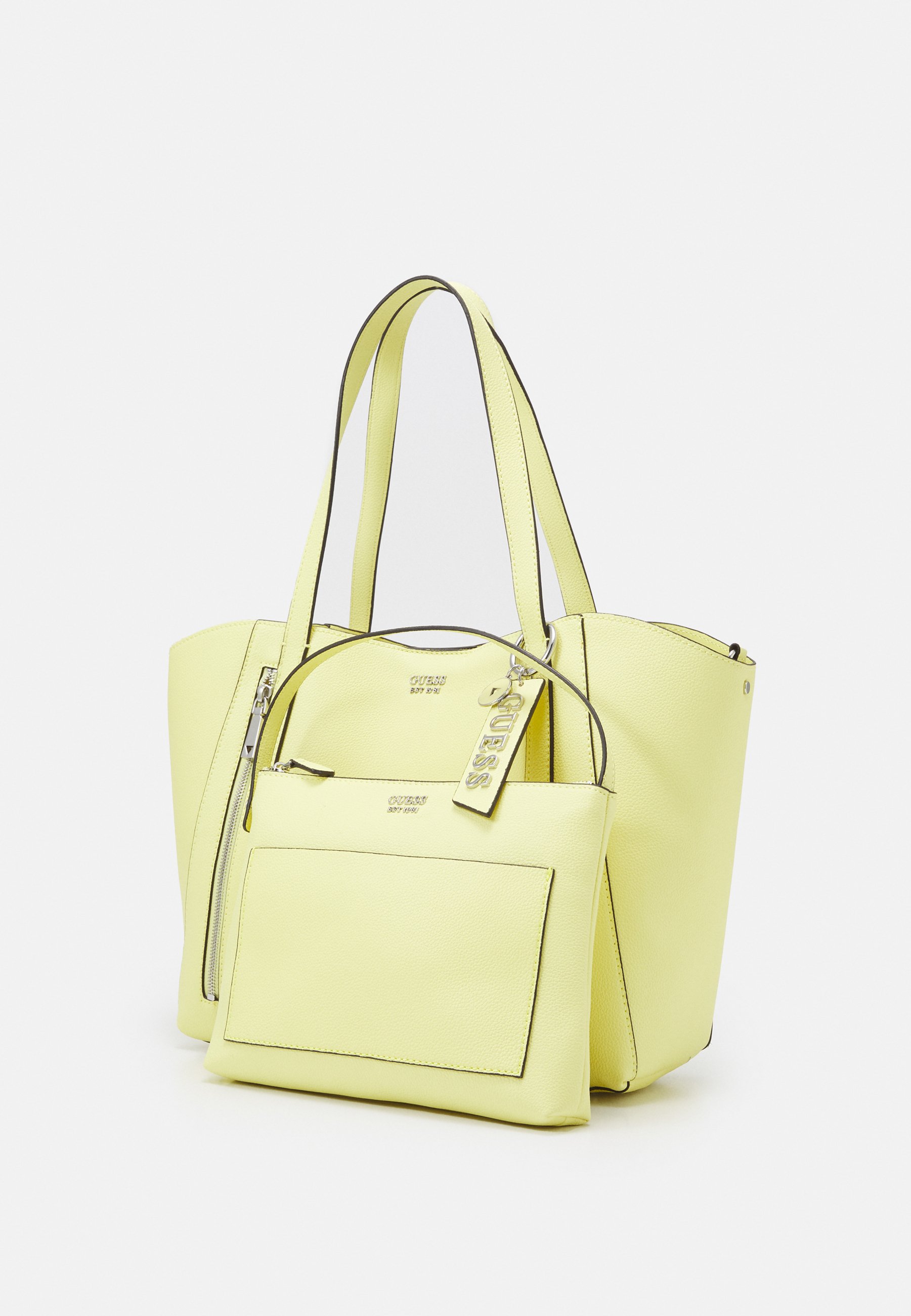 yellow guess purse