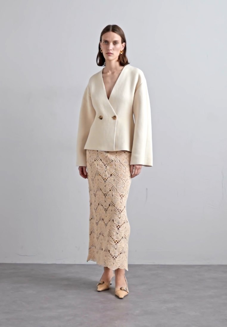 By Malene Birger ESSENTIALS TINLEY - Cardigan - soft white