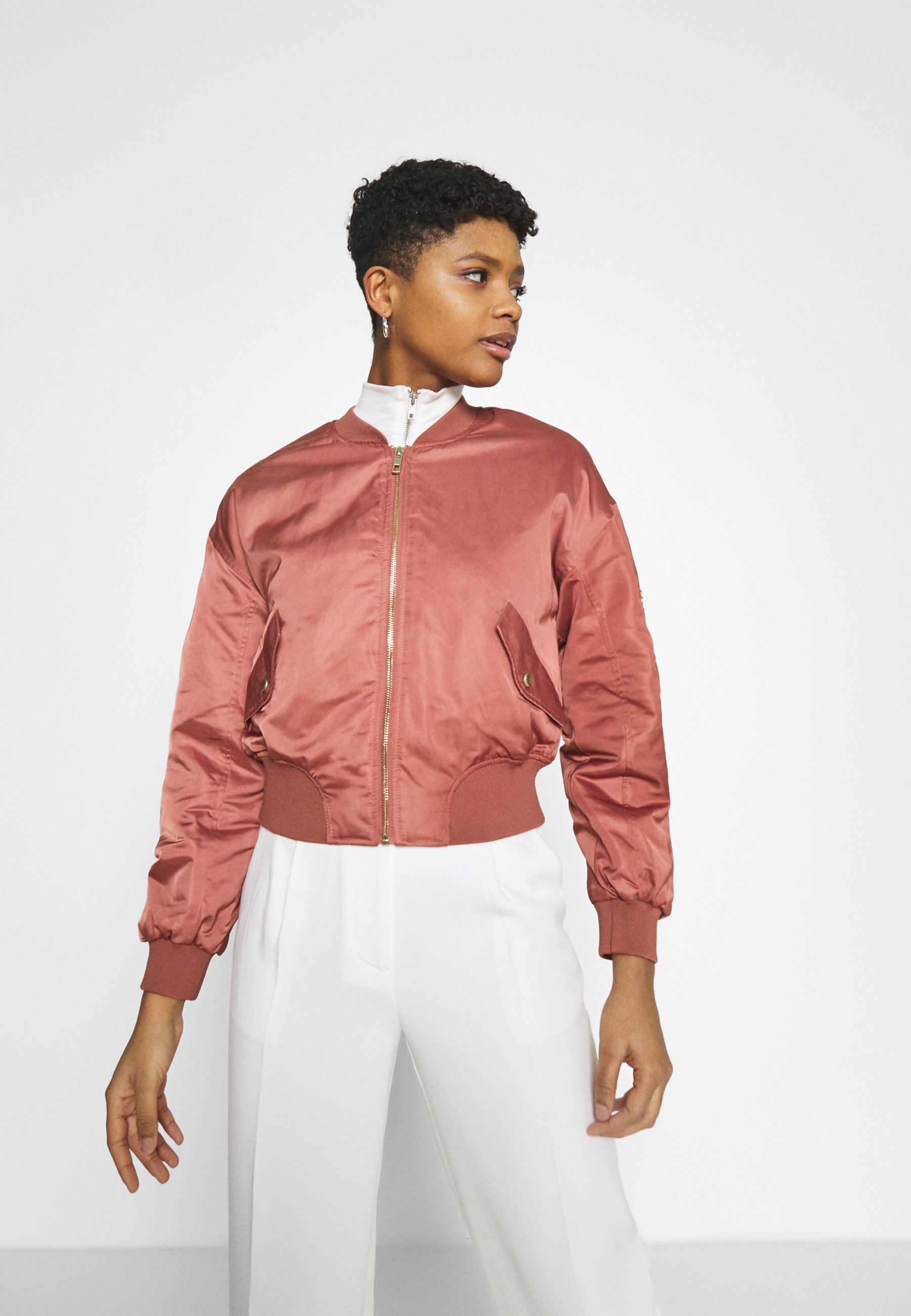 rose pink bomber jacket