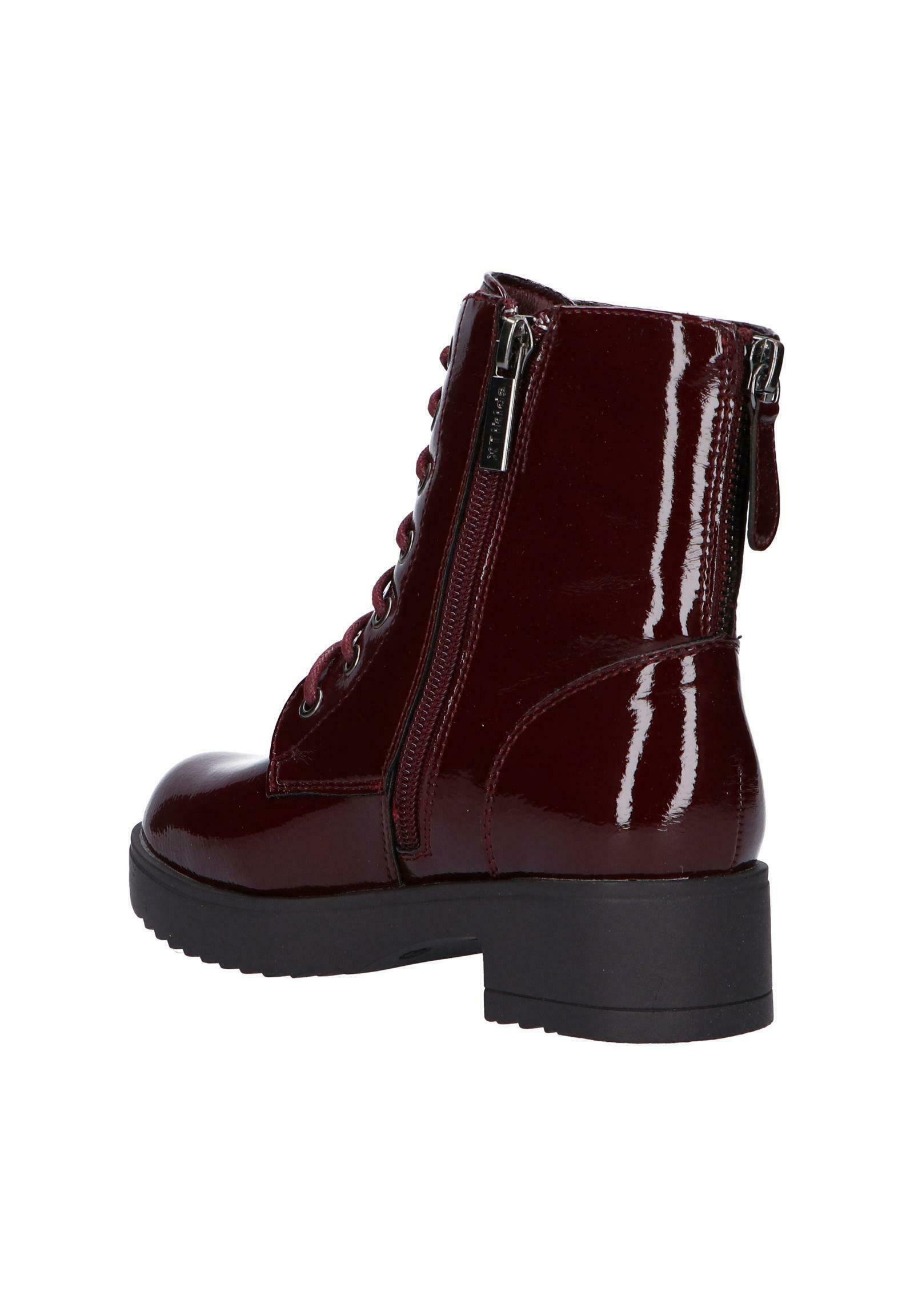 XTI Botines con cordones - charol burdeos/burdeos - Zalando.es