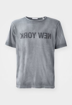 Helmut Lang NEW YORK TEE GARMENT - Apdrukāts T-krekls - gunmetal