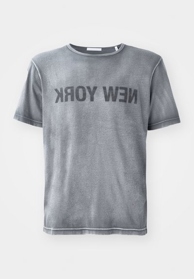 Helmut Lang NEW YORK TEE GARMENT - Μπλουζάκι με στάμπα - gunmetal