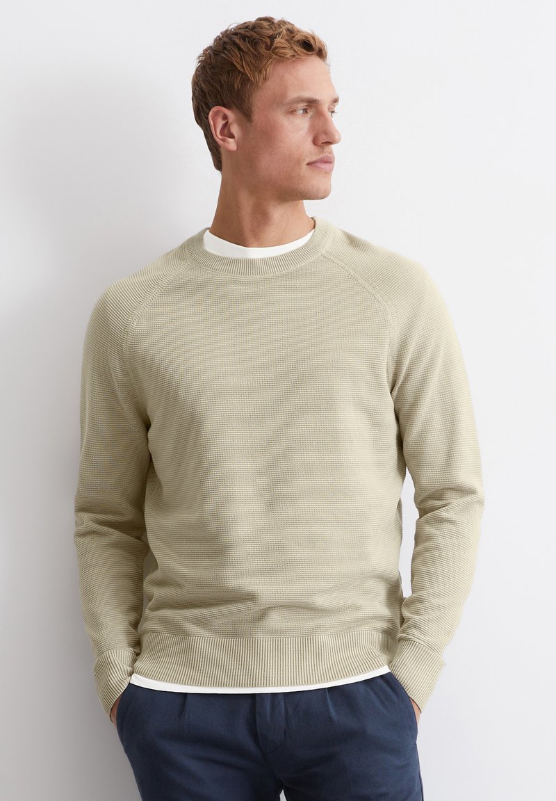 Marc O'Polo CREWNECK WITH RAGLAN WAVE STRUCTURE - Strickpullover - dapple gray