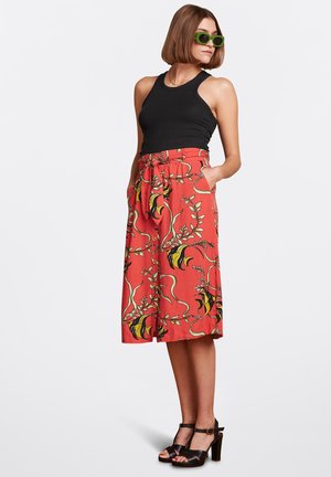 A-snit nederdel - tweed orange